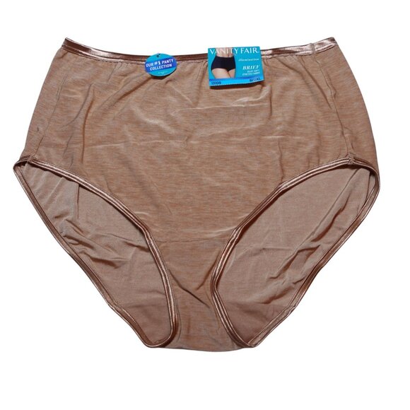 NWOT Vanity Fair Lingerie Illumination Brief Underwear 9/2XL Tan Full Coverage - Picture 2 of 6